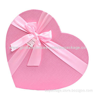 Heart-shaped Gift Box with Customized Sizes, Various Colors Available